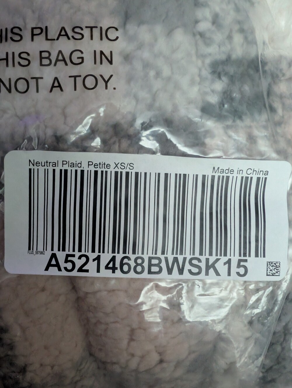 2/$30 Plaid Sherpa Lounger PXS/S BumbleBella By Jill Martin - Picture 4 of 5